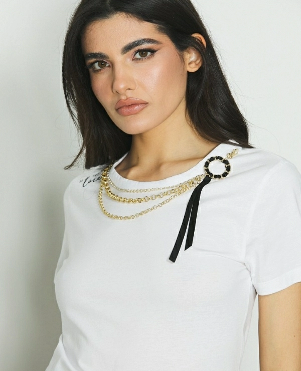 Camiseta ANNACHIARA collar ms lazo