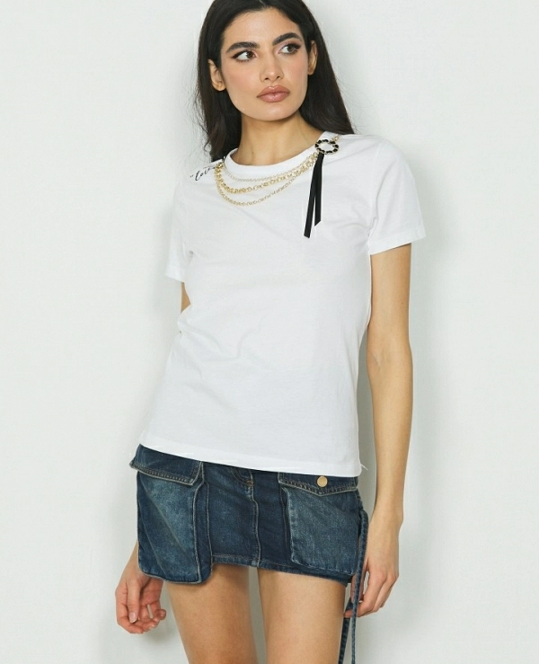 Camiseta ANNACHIARA collar ms lazo